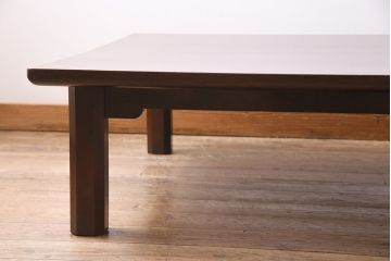 ビンテージ家具　松本民芸家具　すっきりとした佇まいの上品な座卓(幅1500、ローテーブル、ヴィンテージ)(R-045025)