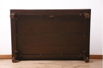 ビンテージ家具　松本民芸家具　すっきりとした佇まいの上品な座卓(幅1500、ローテーブル、ヴィンテージ)(R-045025)