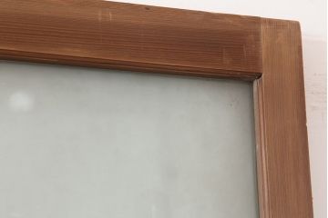 アンティーク建具　大正昭和初期　大振り　存在感のある大きさとデザインが魅力のガラス戸2枚セット(引き戸)(R-045033)