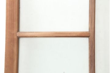 アンティーク建具　大正昭和初期　大振り　存在感のある大きさとデザインが魅力のガラス戸2枚セット(引き戸)(R-045033)