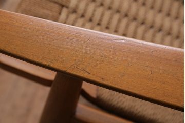 ビンテージ家具　日本製　AFM Quality Frinture　ペーパーコード　ロッキングチェア(アームチェア)(R-045037)
