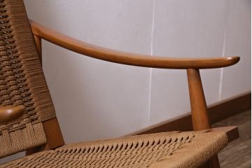 ビンテージ家具　日本製　AFM Quality Frinture　ペーパーコード　ロッキングチェア(アームチェア)(R-045037)