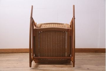 ビンテージ家具　日本製　AFM Quality Frinture　ペーパーコード　ロッキングチェア(アームチェア)(R-045037)