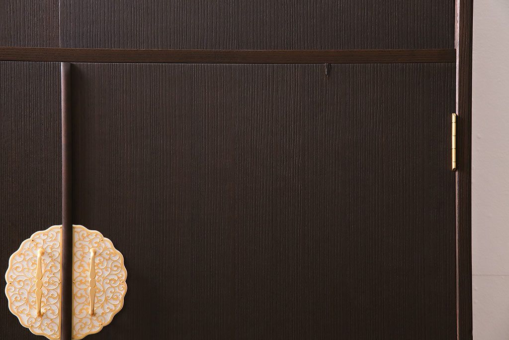 中古　加茂総桐箪笥　吉沢昭次　四方胴丸　中開き　衣装たんす(総桐たんす、着物タンス、整理たんす)(定価約135万円)(R-045039)