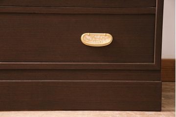 中古　加茂総桐箪笥　吉沢昭次　四方胴丸　中開き　衣装たんす(総桐たんす、着物タンス、整理たんす)(定価約135万円)(R-045039)