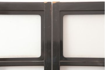 アンティーク建具　最高級　石川県産　総漆塗り　浮造り仕上げ　上品な雰囲気を演出するガラス戸4枚セット(引き戸、建具)(R-045042)