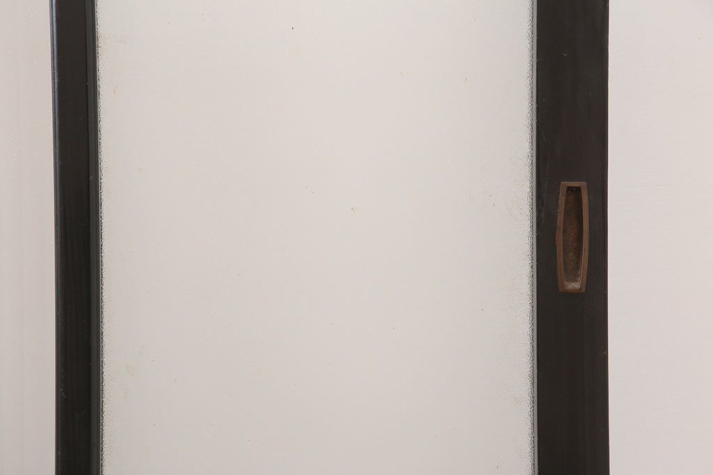 アンティーク建具　最高級　石川県産　総漆塗り　浮造り仕上げ　上品な雰囲気を演出するガラス戸4枚セット(引き戸、建具)(R-045042)