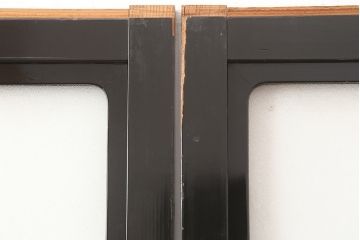 アンティーク建具　最高級　石川県産　総漆塗り　浮造り仕上げ　上品な雰囲気を演出するガラス戸4枚セット(引き戸、建具)(R-045042)