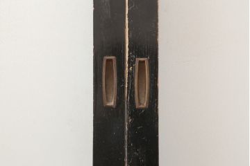 アンティーク建具　最高級　石川県産　総漆塗り　浮造り仕上げ　上品な雰囲気を演出するガラス戸4枚セット(引き戸、建具)(R-045043)