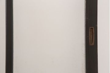 アンティーク建具　最高級　石川県産　総漆塗り　浮造り仕上げ　上品な雰囲気を演出するガラス戸4枚セット(引き戸、建具)(R-045043)