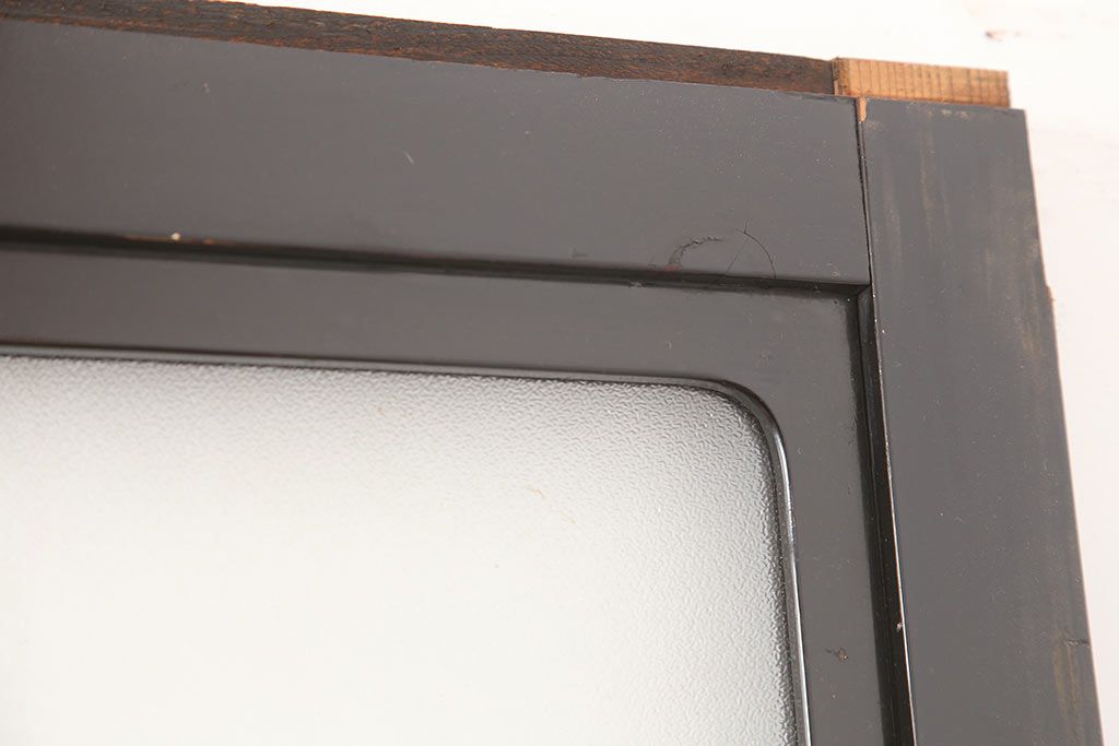 アンティーク建具　最高級　石川県産　総漆塗り　浮造り仕上げ　上品な雰囲気を演出するガラス戸4枚セット(引き戸、建具)(R-045043)