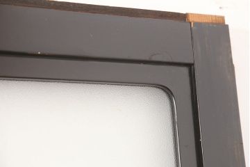 アンティーク建具　最高級　石川県産　総漆塗り　浮造り仕上げ　上品な雰囲気を演出するガラス戸4枚セット(引き戸、建具)(R-045043)