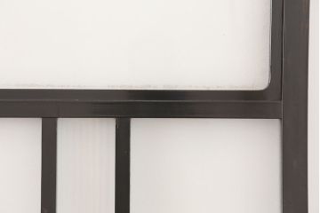 アンティーク建具　最高級　石川県産　総漆塗り　浮造り仕上げ　上品な雰囲気を演出するガラス戸4枚セット(引き戸、建具)(R-045043)