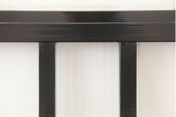 アンティーク建具　最高級　石川県産　総漆塗り　浮造り仕上げ　上品な雰囲気を演出するガラス戸4枚セット(引き戸、建具)(R-045043)