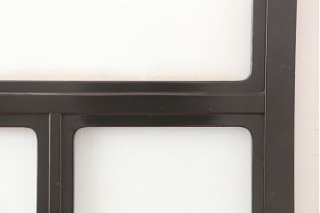 アンティーク建具　石川県産　総漆塗り　浮造り仕上げ　上品な空間作りにおすすめのガラス戸2枚セット(引き戸、建具)(R-045046)