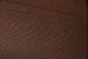 アンティーク家具　古材リメイク　ケヤキ材一枚板を使用した鉄脚テーブル(コンソールテーブル、作業台)(R-045047)