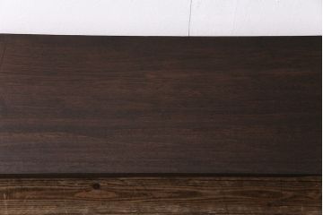 アンティーク家具　古材リメイク　幅広サイズ　一枚板を使用した鉄脚テーブル(コンソールテーブル、ディスプレイ台)(R-045048)