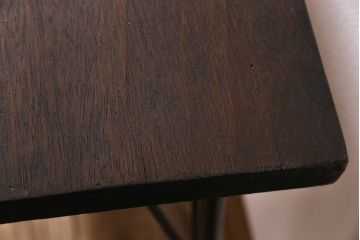 アンティーク家具　古材リメイク　幅広サイズ　一枚板を使用した鉄脚テーブル(コンソールテーブル、ディスプレイ台)(R-045048)