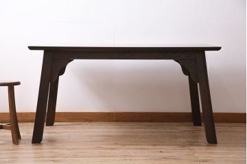 ヴィンテージ家具　松本民芸家具　#70型食卓　脚のデザインがおしゃれなダイニングテーブル(定価約19万円)(4人掛け、ビンテージ)(R-045049)