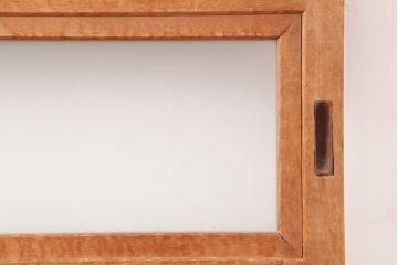 アンティーク建具　昭和中期　裏障子付き　あたたかな和の雰囲気漂う格子戸2枚セット(障子戸、引き戸、建具)(R-045051)