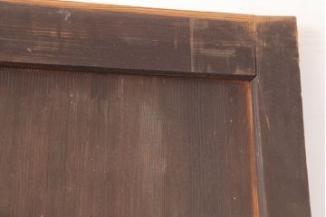 アンティーク建具　明治期　杉材一枚板　杢目が魅力のシンプルな板戸2枚セット(帯戸、引き戸)(R-045052)