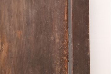 アンティーク建具　明治期　杉材一枚板　杢目が魅力のシンプルな板戸2枚セット(帯戸、引き戸)(R-045052)