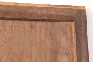 アンティーク建具　明治期　杉材一枚板　杢目が魅力のシンプルな板戸2枚セット(帯戸、引き戸)(R-045052)