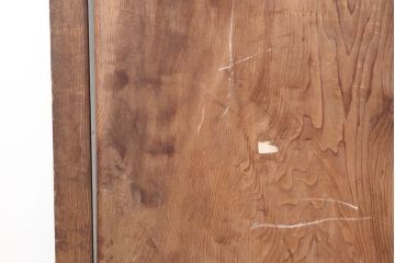 アンティーク建具　明治期　杉材一枚板　杢目が魅力のシンプルな板戸2枚セット(帯戸、引き戸)(R-045052)