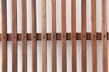 アンティーク建具　大正期　スライド裏障子　繊細な和の雰囲気漂う格子戸4枚セット(上げ下げ障子、引き戸)(R-045053)