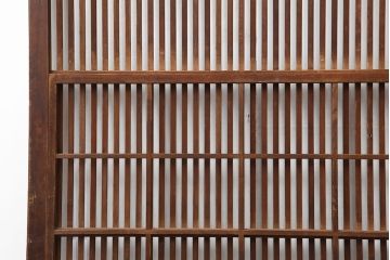 アンティーク建具　大正期　スライド裏障子　繊細な和の雰囲気漂う格子戸4枚セット(上げ下げ障子、引き戸)(R-045053)