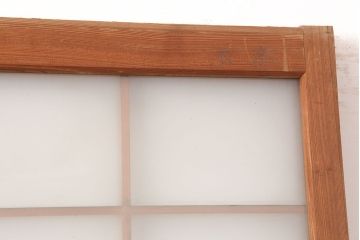 アンティーク建具　昭和中期　腰板ケヤキ材　レトロなガラス戸2枚セット(引き戸、建具)(R-045054)