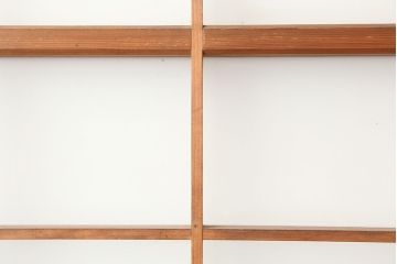 アンティーク建具　昭和中期　腰板ケヤキ材　レトロなガラス戸2枚セット(引き戸、建具)(R-045054)