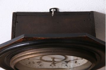 アンティーク時計　大正期　タカノ(高野精密工業)　手巻き式　落ち着いた雰囲気のシックな振り子時計(柱時計、壁掛け時計)(R-045056)