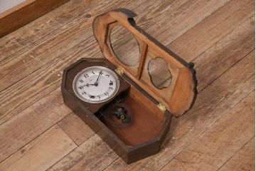 アンティーク時計　昭和初期　トレードマーク　CITIZEN(シチズン)　ゼンマイ式　クラシカルなデザインがおしゃれな壁掛け時計(振り子時計、柱時計)(R-045059)