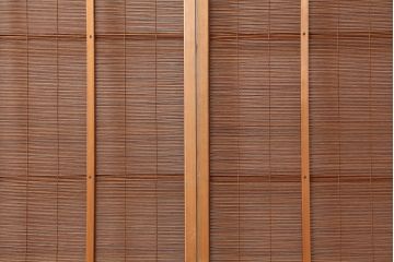 レトロ建具　昭和中期　風情のある御簾戸2枚セット(簾戸、簀戸、葭戸、夏障子、夏戸、葦戸)(R-045071)