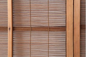 レトロ建具　昭和中期　和の雰囲気が高まる御簾戸2枚セット(簾戸、簀戸、葭戸、夏障子、夏戸、葦戸)(R-045072)