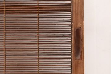 レトロ建具　昭和中期　和の雰囲気が高まる御簾戸2枚セット(簾戸、簀戸、葭戸、夏障子、夏戸、葦戸)(R-045072)