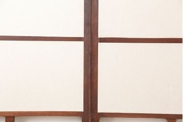 アンティーク建具　幅狭　和レトロな格子戸4枚セット(引き戸、ガラス帯戸、建具)(R-045073)