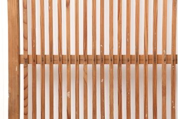 アンティーク建具　昭和中期　シンプルな格子戸2枚セット(引き戸、建具)(R-045074)