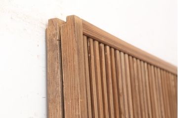 アンティーク建具　昭和中期　シンプルな格子戸2枚セット(引き戸、建具)(R-045074)