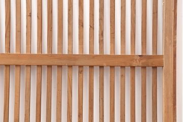 アンティーク建具　昭和中期　シンプルな格子戸2枚セット(引き戸、建具)(R-045074)