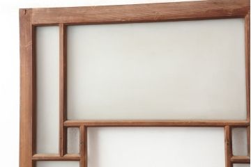アンティーク建具　昭和初期　レトロ　色ガラスを入れて大正ロマン風に仕上げるドア(ガラス扉、建具)(R-045077)