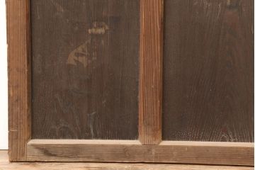 アンティーク建具　昭和初期　レトロ　色ガラスを入れて大正ロマン風に仕上げるドア(ガラス扉、建具)(R-045077)