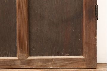 アンティーク建具　昭和初期　レトロ　色ガラスを入れて大正ロマン風に仕上げるドア(ガラス扉、建具)(R-045077)