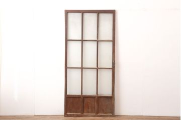アンティーク建具　昭和中期　レトロな雰囲気が魅力のドア(ガラス扉、建具)(R-045078)