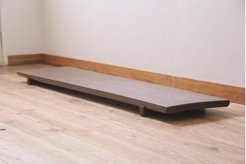 アンティーク家具　朴の木一枚板　明治大正期の味わい深い裁ち板(作業台、飾り台、陳列台)(R-045079)