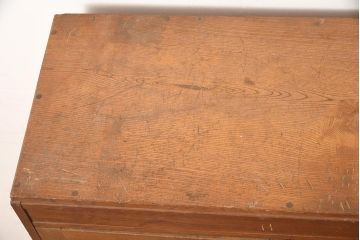 アンティーク家具　昭和中期　栓材　薄型サイズのレトロな本箱(収納棚、戸棚、キャビネット)(R-045085)