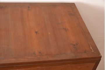 アンティーク家具　昭和中期　前面栗材　シンプルなつくりの6段チェスト(引き出し、和タンス)(R-045087)