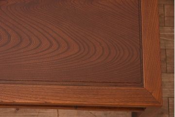 アンティーク家具　昭和中期　総ケヤキ材　漆塗り　上品な和の雰囲気漂う座卓(ローテーブル)(R-045088)