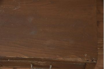 アンティーク家具　昭和中期　栓材　濃い木味のレトロな文机(ローテーブル)(R-045089)